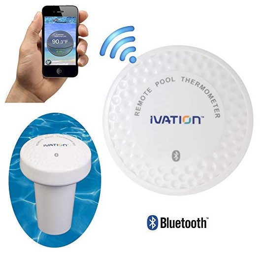 ivation bluetooth thermometer for pool, bathtub and hot tub