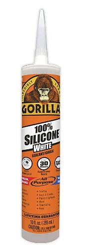 Gorilla White 100 Percent Silicone Sealant Caulk