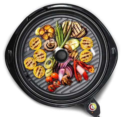 Elite Gourmet EMG-980B Large Indoor Electric Round Nonstick Grill